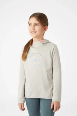 Horze Chloe Kids' Functional Hoodie With Logo Print -Equestrian Supplies 33756 705 02