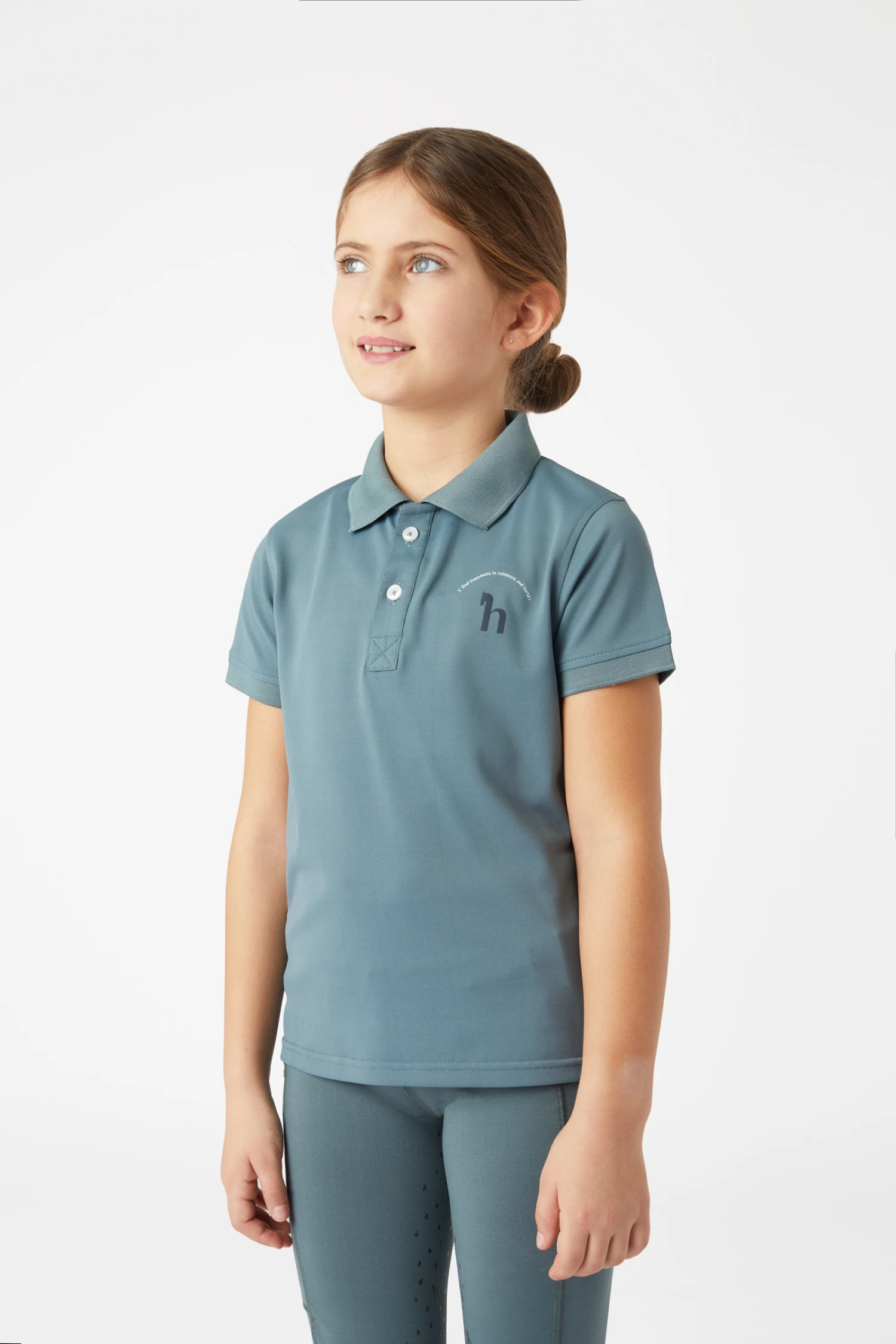 Horze Rae Kids' Functional Poloshirt 2 Horze Rae Kids' Functional Poloshirt - Image 2