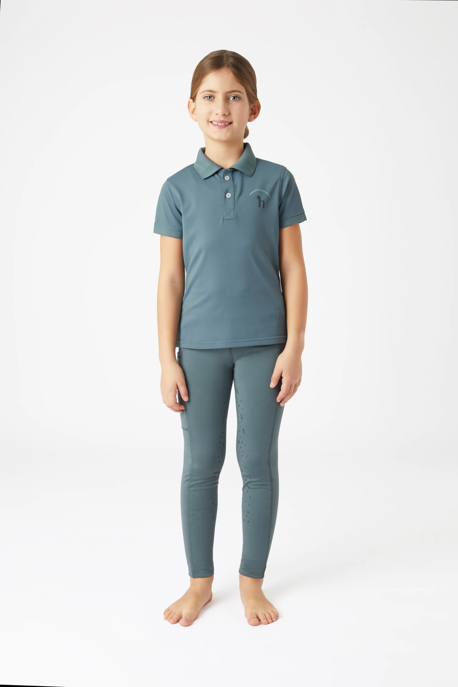Horze Rae Kids' Functional Poloshirt 3 Horze Rae Kids' Functional Poloshirt - Image 3