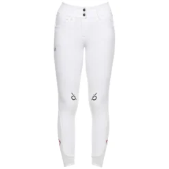 Cavalleria Toscana CT Team Red Stripe High Waist Full Grip Breeches -Equestrian Supplies 338470 WH 2