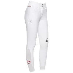 Cavalleria Toscana CT Team Red Stripe High Waist Full Grip Breeches -Equestrian Supplies 338470 WH 3