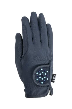 RSL Ascona Riding Gloves With Glitter Stones 9 RSL Ascona Riding Gloves With Glitter Stones -Equestrian Supplies 343662 DB 01