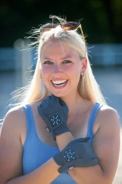 RSL Ascona Riding Gloves With Glitter Stones 12 RSL Ascona Riding Gloves With Glitter Stones -Equestrian Supplies 343662 DB 2