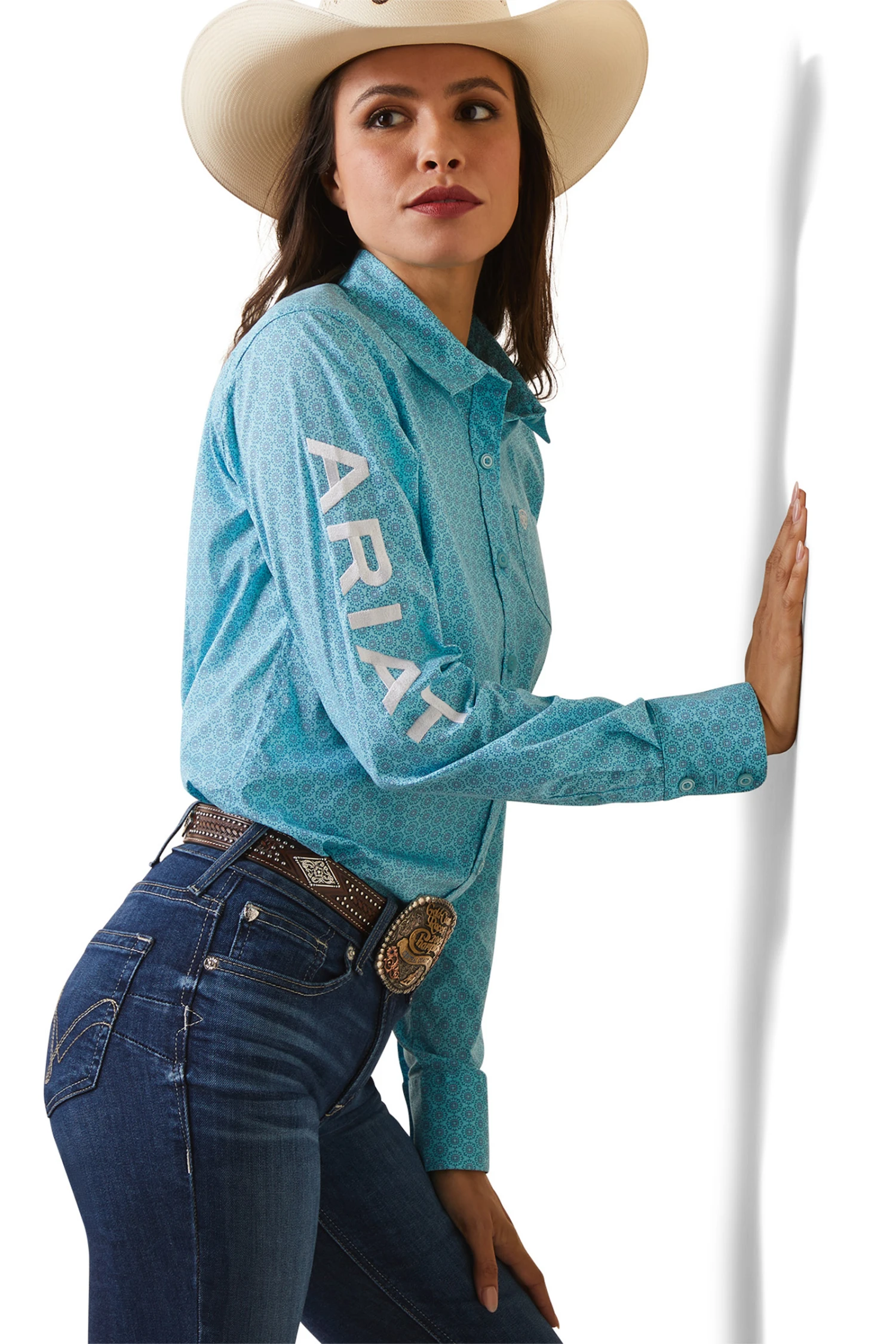 Ariat Women's Team Kirby Stretch Longsleeve Shirt 10 Ariat Women's Team Kirby Stretch Longsleeve Shirt - Image 10
