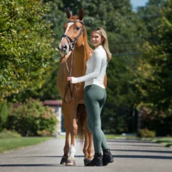 Horze Juliet Women's Hyper Flex Full Seat Tights 37 Horze Juliet Women's Hyper Flex Full Seat Tights -Equestrian Supplies 36028 MDGR 2