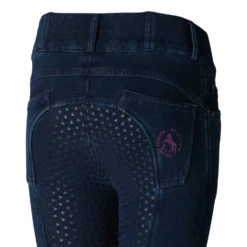 Horze Kacy Kids Denim Thermo Full Seat Breeches -Equestrian Supplies 36063 DB 4