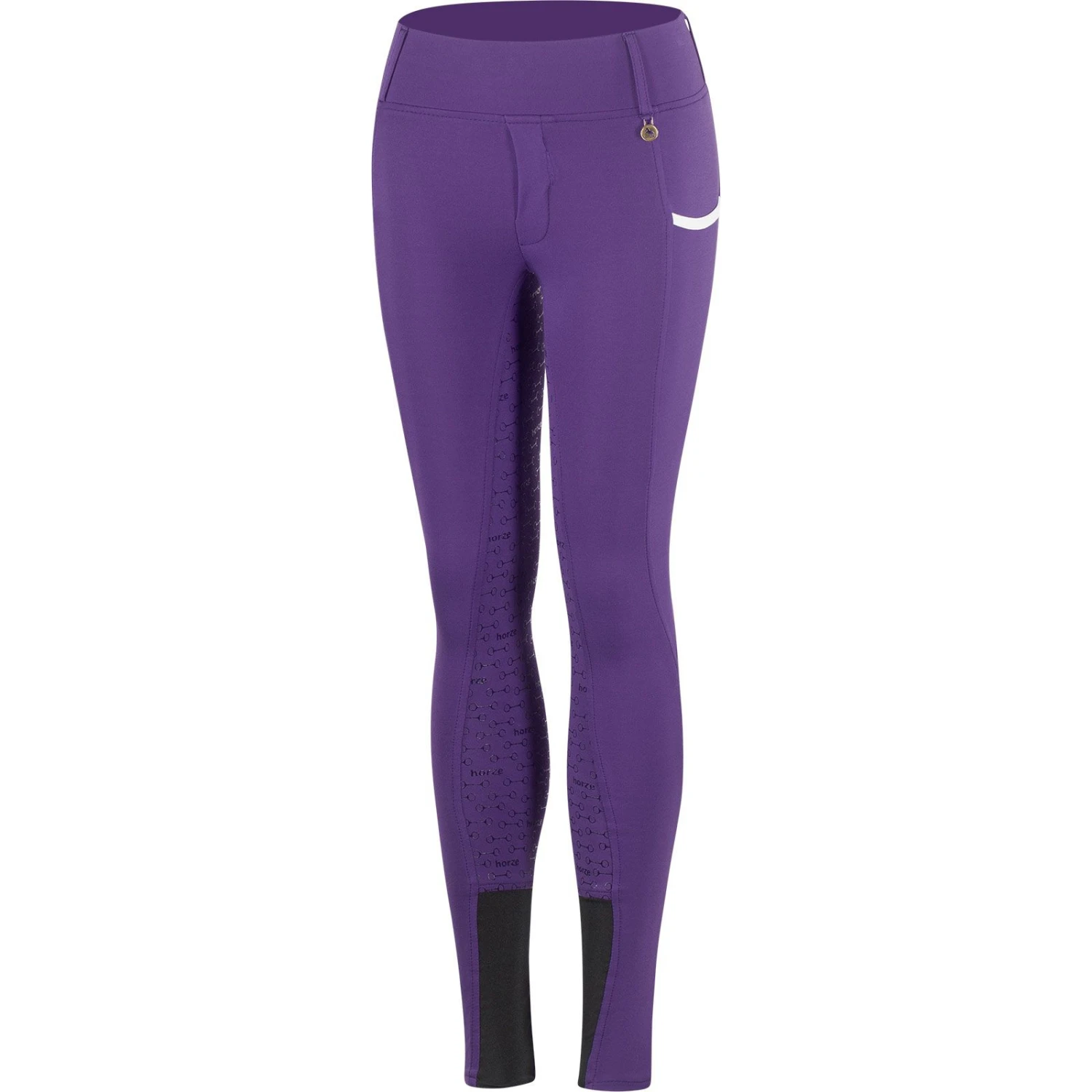 Horze Lucinda Kids High Waist Silicone Full Seat Tights 2 Horze Lucinda Kids High Waist Silicone Full Seat Tights - Image 2