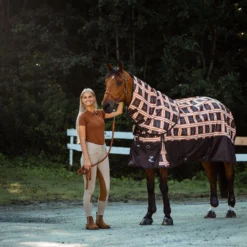 Horze Tara Women's High Waist Breeches With Leather Full Seat -Equestrian Supplies 36093 TFBE RBBR 5