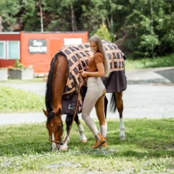 Horze Tara Women's High Waist Breeches With Leather Full Seat -Equestrian Supplies 36093 TFBE RBBR 6