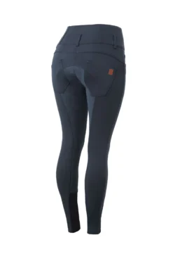 Horze Tara Women's High Waist Breeches With Leather Full Seat -Equestrian Supplies 36093 ikb 01