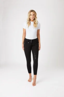 Horze Grand Prix Thermo Softshell Silicone FS Breeches For Women 22 Horze Grand Prix Thermo Softshell Silicone FS Breeches For Women -Equestrian Supplies 36608 BL 3