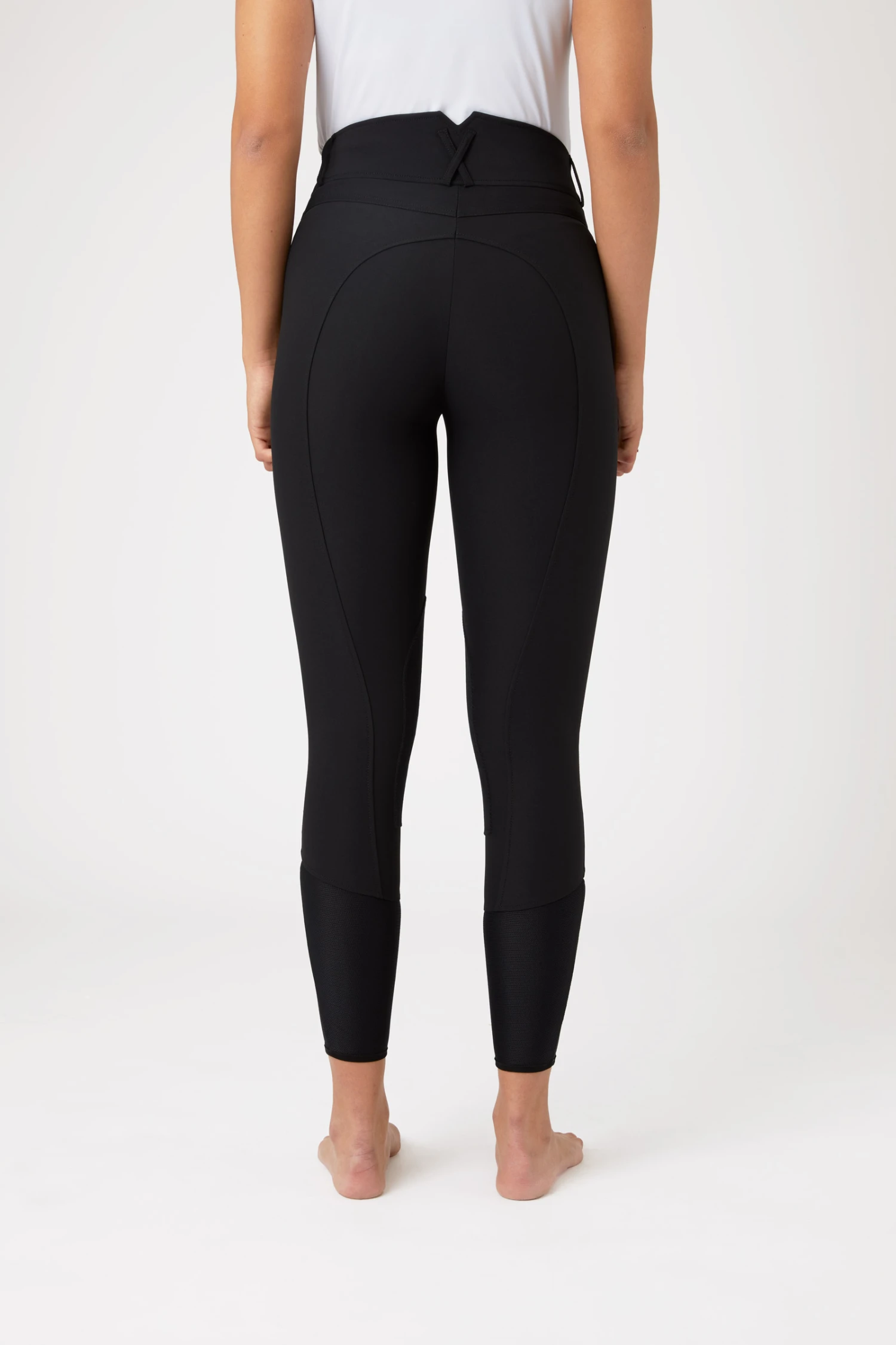 Horze Angelina Women's Lightweight Stretch Leather Knee Patch Breeches 4 Horze Angelina Women's Lightweight Stretch Leather Knee Patch Breeches - Image 4