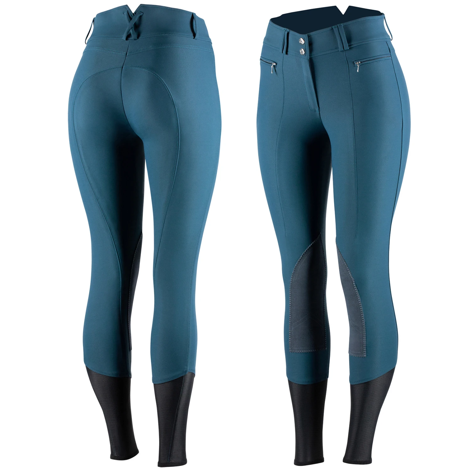 Horze Angelina Women's Lightweight Stretch Leather Knee Patch Breeches 10 Horze Angelina Women's Lightweight Stretch Leather Knee Patch Breeches - Image 10