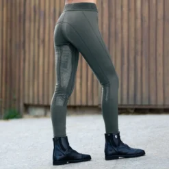 Horze Madison Women's Silicone Full Seat Tights -Equestrian Supplies 36637 LDGR 2