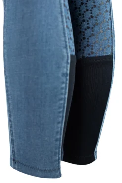 Horze Poppy Kids Denim Silicone Full Seat Breeches -Equestrian Supplies 36657 ldb 05