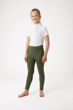 Horze Gillian Kids Full Seat Compression Tights -Equestrian Supplies 36675 BKGR 3