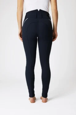 Horze Della High Waist Silicone Knee Patch Breeches With Piping For Woman -Equestrian Supplies 36691 VDB 4