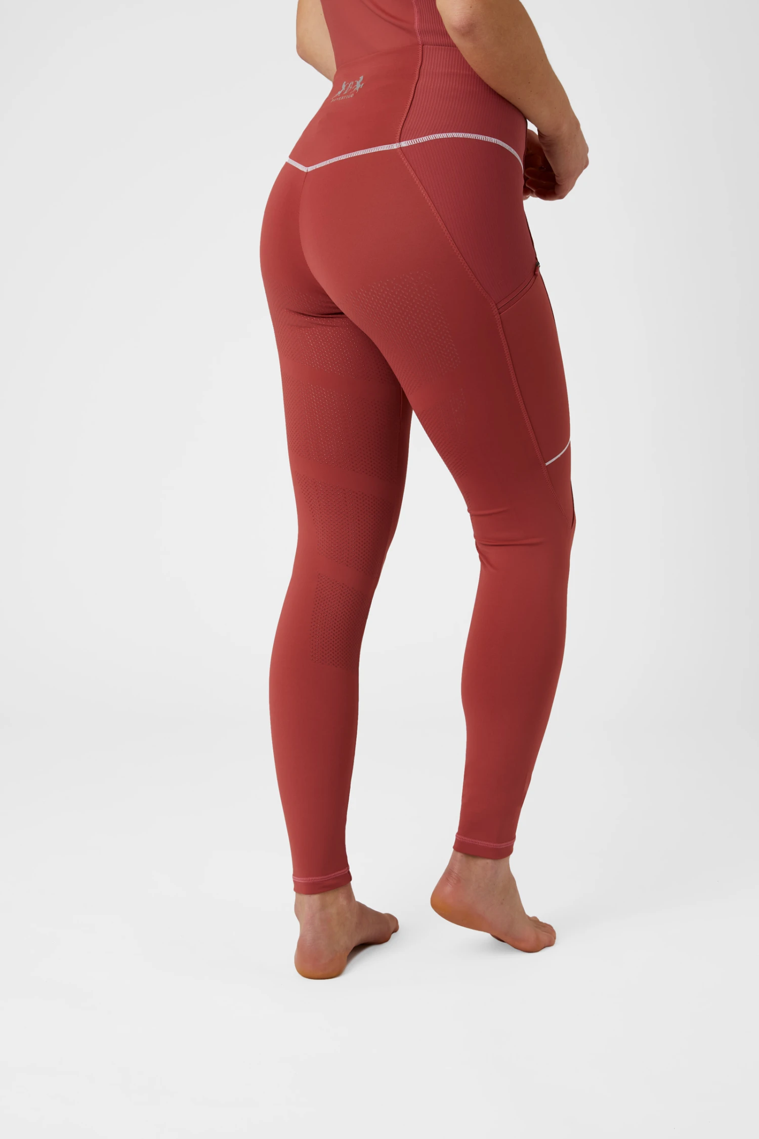 B Vertigo Adara Women's Silicone Full Seat Riding Tights With High Waist And Phone Pockets 2 B Vertigo Adara Women's Silicone Full Seat Riding Tights With High Waist And Phone Pockets - Image 2