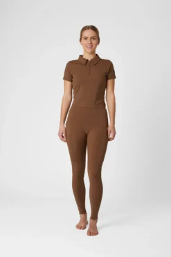 Horze Sagira Women's Silicone Full Seat Riding Tights With Gold Detail -Equestrian Supplies 36701 BDBR 3