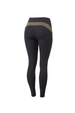 Horze Sagira Women's Silicone Full Seat Riding Tights With Gold Detail -Equestrian Supplies 36701 VDB 1