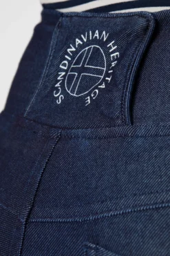 Horze Katia Women's Denim Look Silicone Full Seat Riding Tights -Equestrian Supplies 36711 db 05