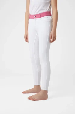 Horze Lilian Kids Knee Patch Breeches -Equestrian Supplies 36718 WH AZPI 4