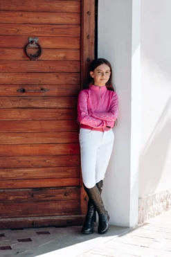 Horze Lilian Kids Knee Patch Breeches -Equestrian Supplies 36718 WH AZPI 7