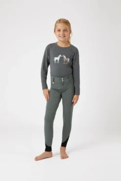 Horze Leighton Teens Silicone Full Grip Breeches With Phone Pocket -Equestrian Supplies 36746 udgr 03