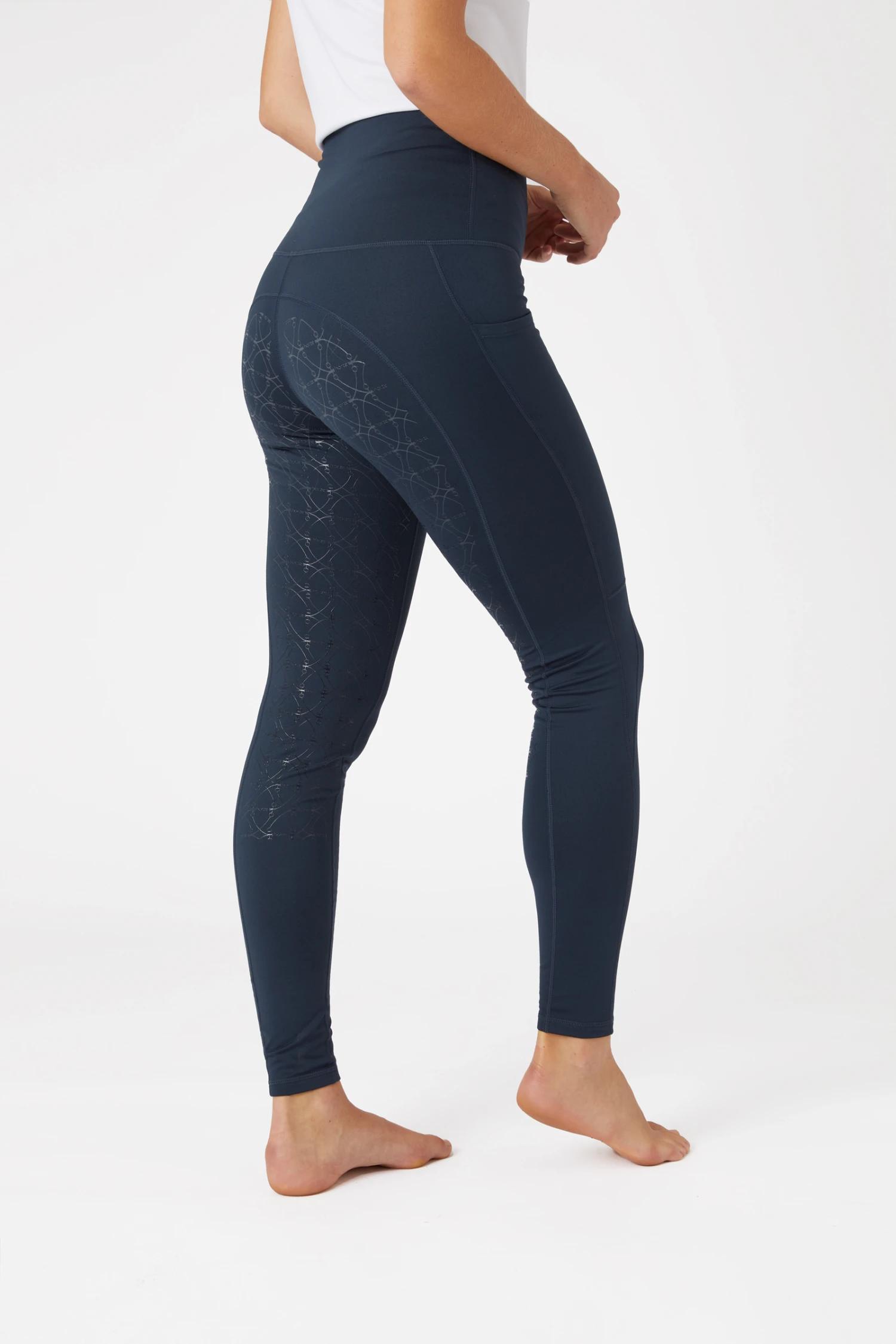 Horze Mette Women's Full Seat Mid Season Riding Tights With High Waist 2 Horze Mette Women's Full Seat Mid Season Riding Tights With High Waist - Image 2