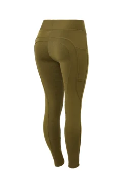 Horze Active Women's Full Grip Winter Riding Tights With Phone Pocket -Equestrian Supplies 36780 dogr 01