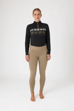 Horze Active Women's Full Grip Winter Riding Tights With Phone Pocket -Equestrian Supplies 36780 dtbe 03