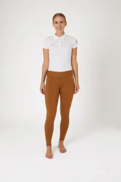 Horze Active Women's Knee Grip Winter Riding Tights With Phone Pocket -Equestrian Supplies 36790 cfbr 03