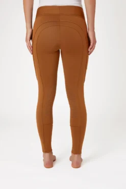 Horze Active Women's Knee Grip Winter Riding Tights With Phone Pocket -Equestrian Supplies 36790 cfbr 04