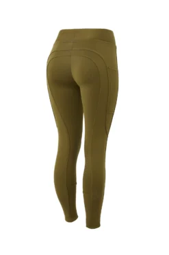 Horze Active Women's Knee Grip Winter Riding Tights With Phone Pocket -Equestrian Supplies 36790 dogr 01