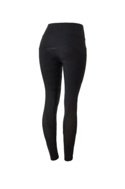 Horze Women's High Waist Silicone Full Seat Riding Tights With Mesh Inserts