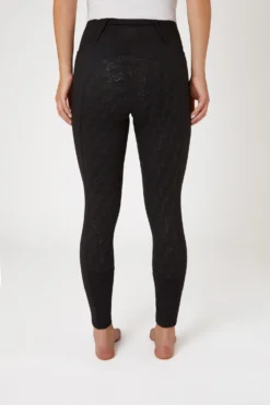 Horze Women's Full Seat Tights With Rosegold Zipper -Equestrian Supplies 36909 bl 04