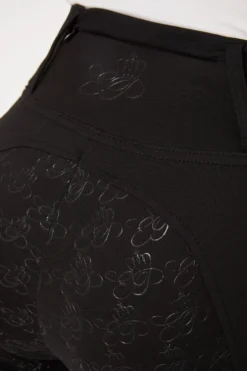 Horze Women's Full Seat Tights With Rosegold Zipper -Equestrian Supplies 36909 bl 06