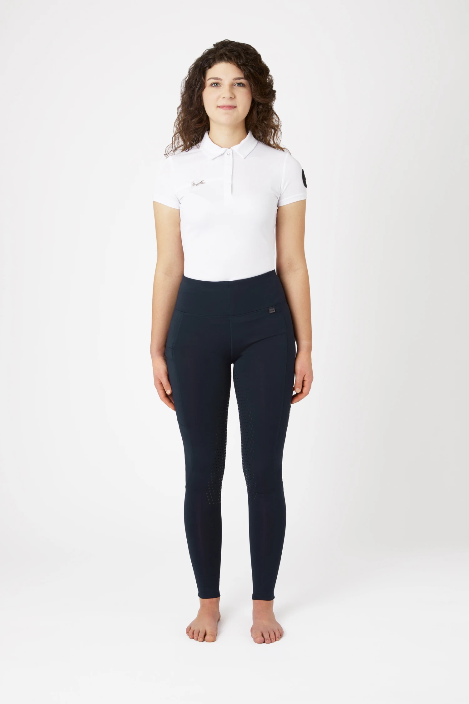 Horze Women's Full Seat Tights With Mesh Leg Bottoms 10 Horze Women's Full Seat Tights With Mesh Leg Bottoms - Image 10