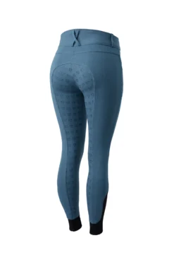 Horze Women's Denim Breeches With High Waist And Silicone Full Seat -Equestrian Supplies 36953 LDB 1