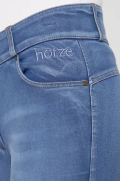 Horze Women's Leather & Silicone Full Seat Denim Breeches -Equestrian Supplies 36958 LDB 5