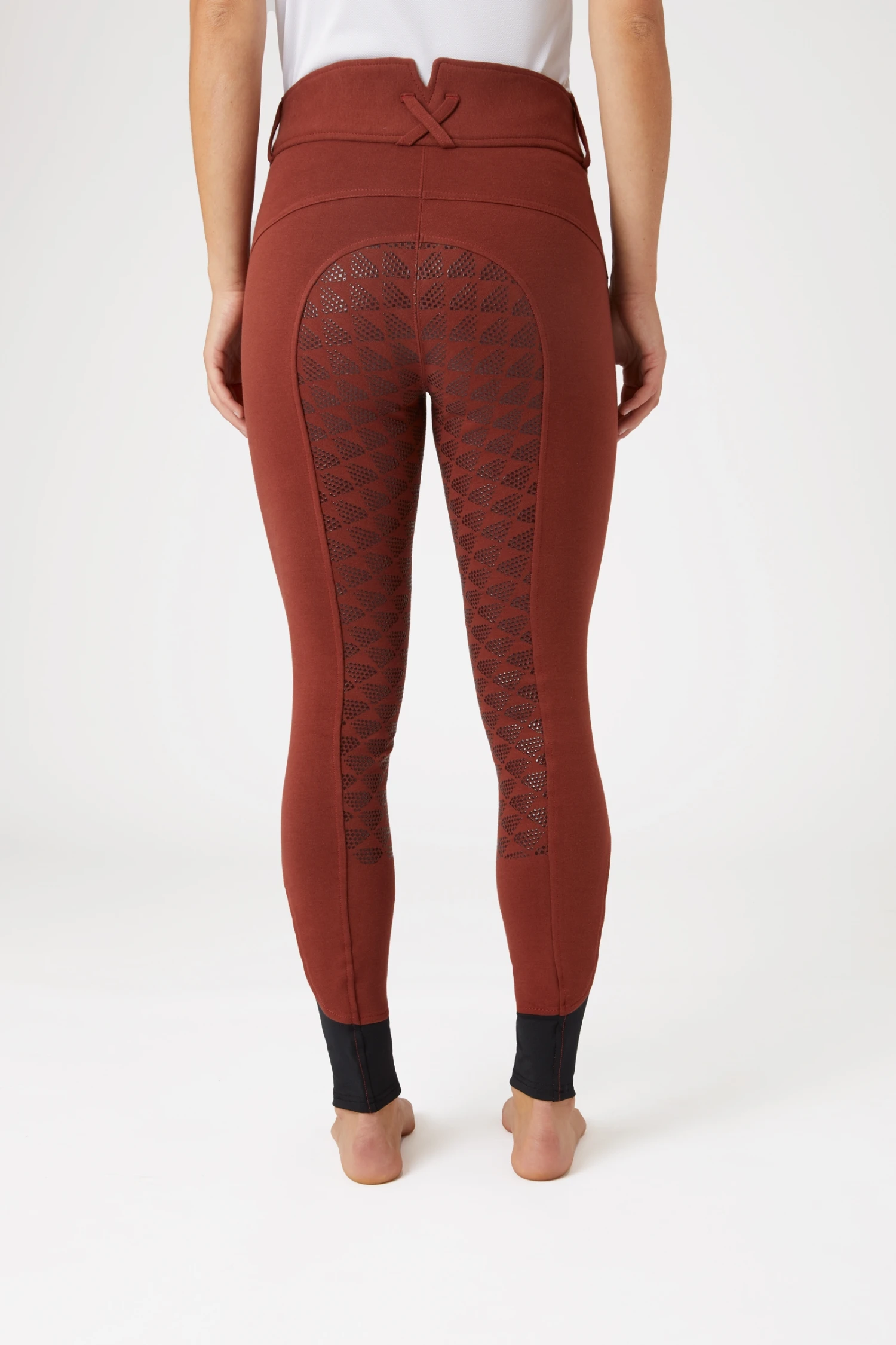 Horze Women's High Waist Silicone Full Seat Breeches 4 Horze Women's High Waist Silicone Full Seat Breeches - Image 4