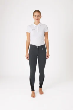 Horze Women's High Waist Breeches With Silicone Full Grip -Equestrian Supplies 36962 adg 03