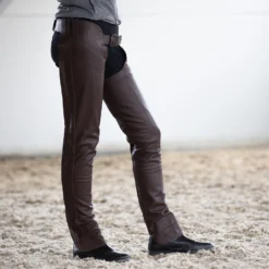 Horze Blake Leather Full Chaps 24 Horze Blake Leather Full Chaps -Equestrian Supplies 37259 DBR 2