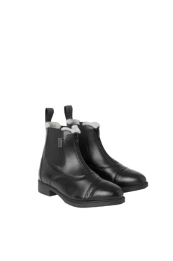Horze Wexford Kids Front-Zip Jodhpur Winter Boots With Faux Fur