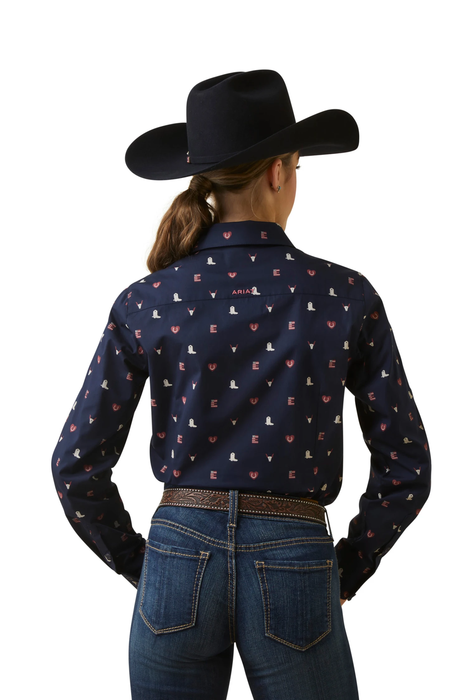 Ariat Women's Team Kirby Stretch Longsleeve Shirt 2 Ariat Women's Team Kirby Stretch Longsleeve Shirt - Image 2