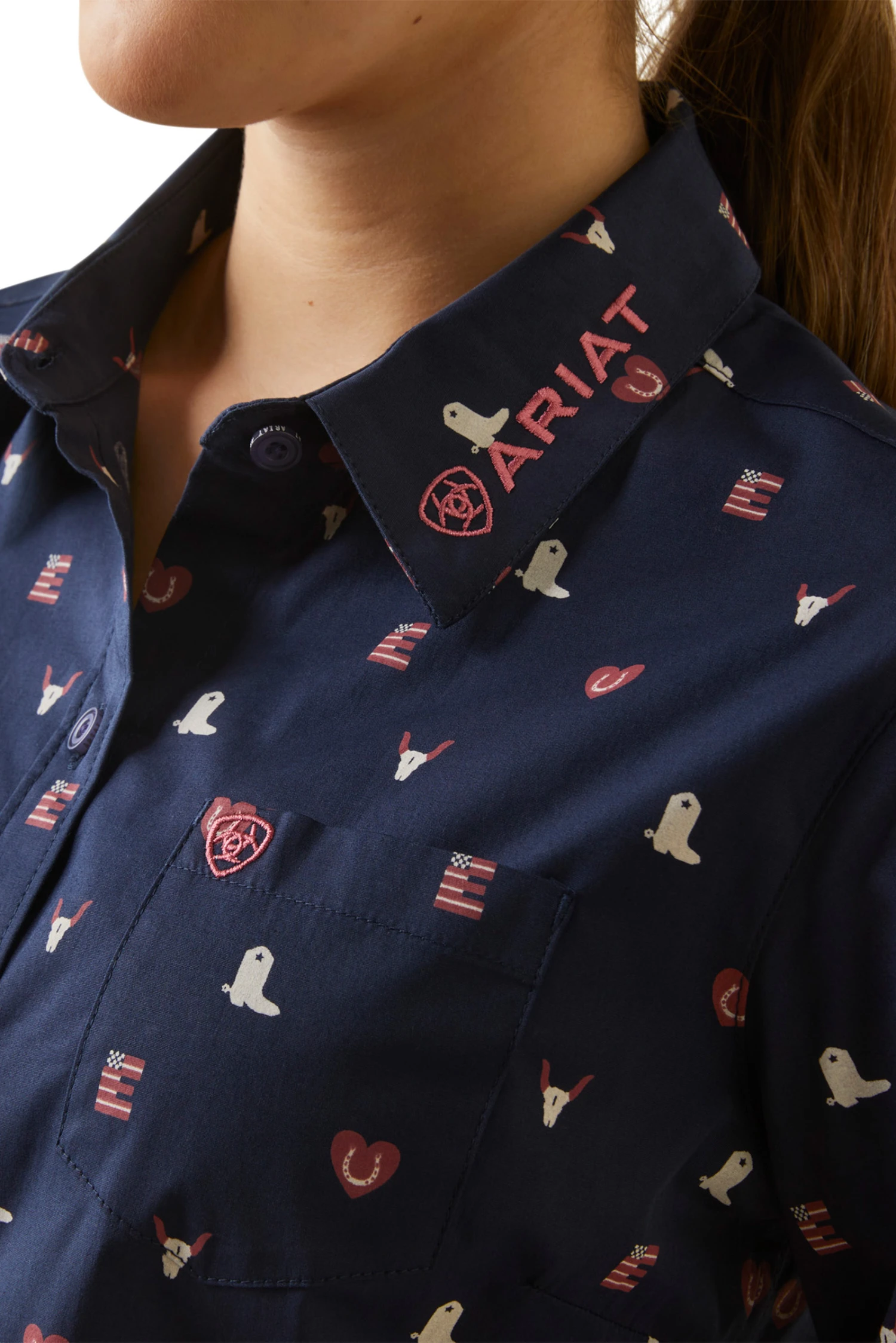 Ariat Women's Team Kirby Stretch Longsleeve Shirt 3 Ariat Women's Team Kirby Stretch Longsleeve Shirt - Image 3