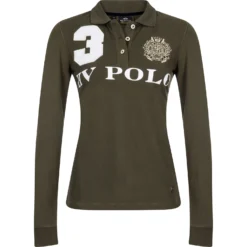 HV Polo Polo Shirt Favouritas EQ LS -Equestrian Supplies 993248 DGR 1