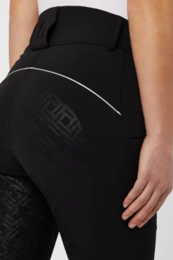 Horze Women's High Waist Silicone Full Seat Breeches With Contrast Piping -Equestrian Supplies CP3590 BL 5