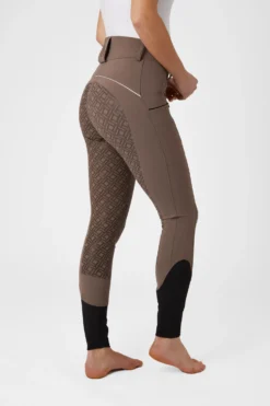 Horze Women's High Waist Silicone Full Seat Breeches With Contrast Piping -Equestrian Supplies CP3590 IG 2