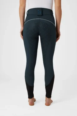 Horze Women's High Waist Silicone Full Seat Breeches With Contrast Piping -Equestrian Supplies CP3590 MDB 4